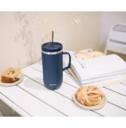 Autour Du Thé|Thés Glacés|Compagnie & Co Cold Cup isotherme 600 ml - Bleu nuit